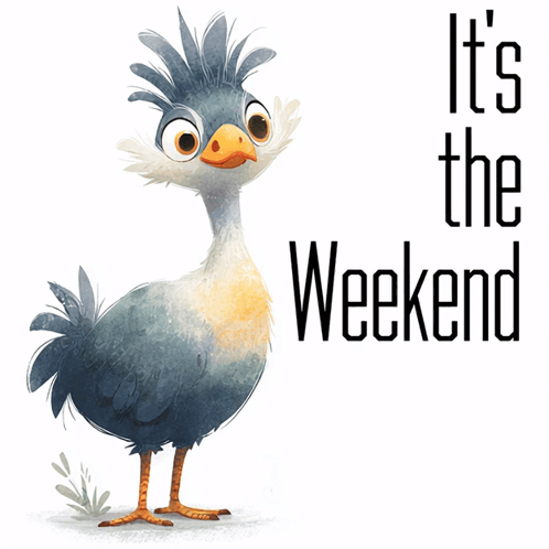 Bird Saying It's The Weekend GIF