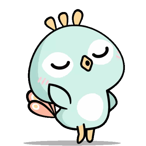 Bird With Pink Tail and Closed Eyes