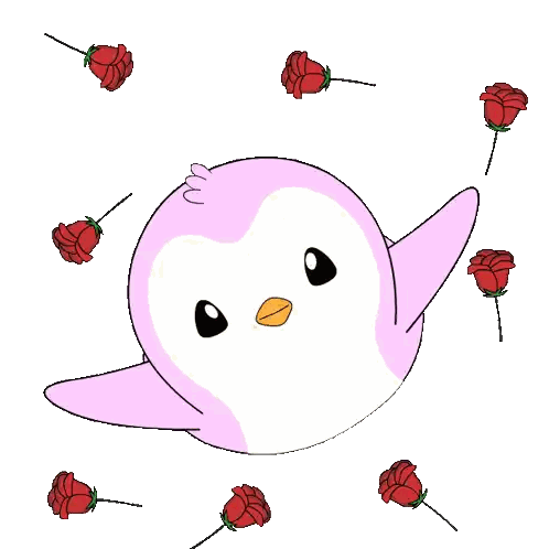 Bird with Roses Cartoon Drawing