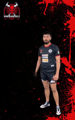 Birmingham Bulls Man in Black Shirt Shorts