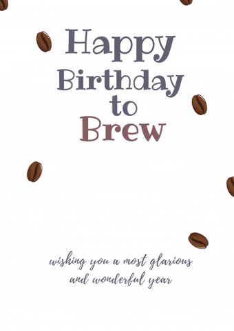 Birthday Cafe Graphic Design GIF
