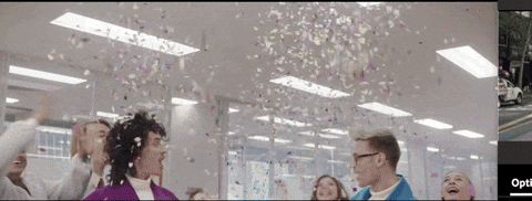 Birthday Cake And Confetti Office Celebration GIF