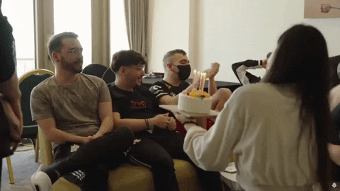 Birthday Cake Blowing Candle GIF