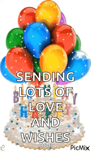 Birthday Cake With Balloons