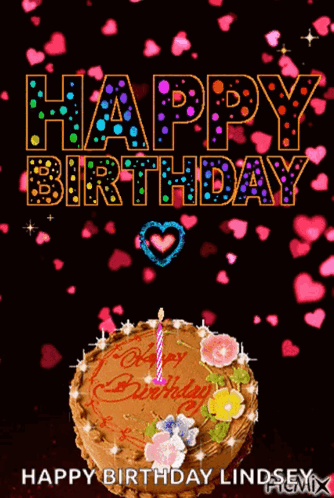 Birthday Cake With Candle Saying Happy Birthday