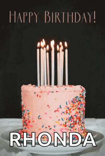 Birthday Cake with Candles and Sprinkles