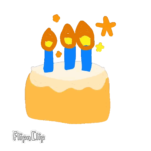 Birthday Cake With Candles and Stars