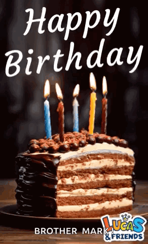 Birthday Cake With Four Candles