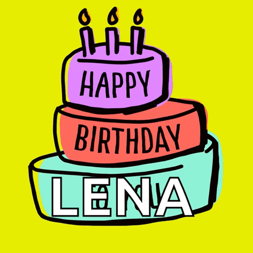 Birthday Cake With Name Lena