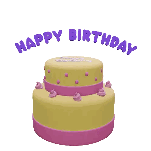 Birthday Cake With Penguin and Happy Birthday