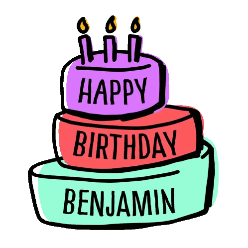 Birthday Cake With Three Candles Benjamin