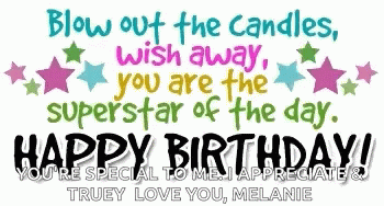 Birthday Card Blow Out Candles Wish Away