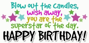 Birthday Card Blow Out Candles Wish Away Superstar