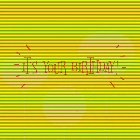 Birthday Card Bouncing Animated Text GIF