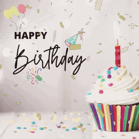 Birthday Card Cupcake Candle Happy Birthday