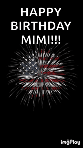Birthday Card Fireworks Happy Birthday Mimi