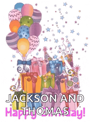 Birthday Card for Jackson Happy Thomasday
