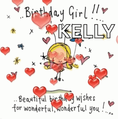 Birthday Card for Kelly With Fairy on Swing