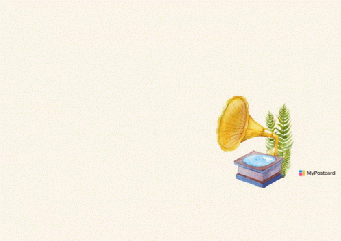 Birthday Card Music Vinyl Speaker GIF