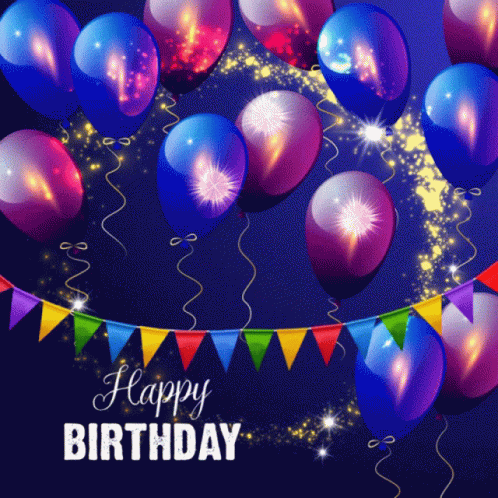 Birthday Card Romeo of the City Balloons Roses