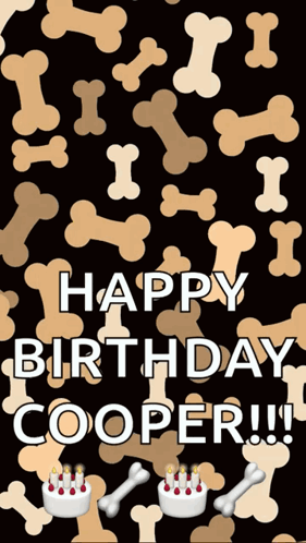 Birthday Card Saying Happy Birthday Cooper