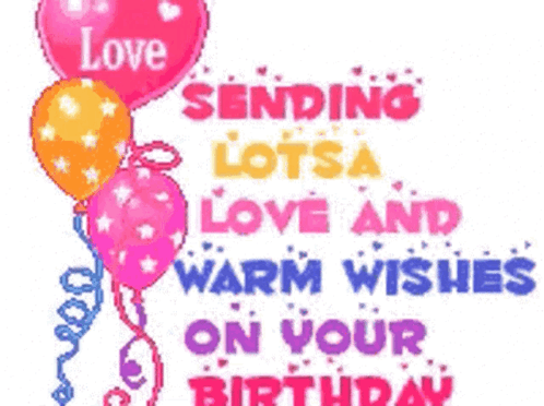 Birthday Card Sending Lots of Love and Warm Wishes