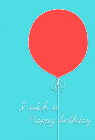 Birthday Card Wish Balloon Colors GIF