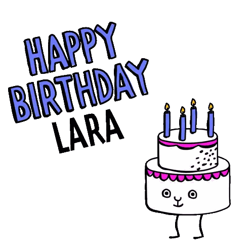Birthday Card with Cake and Candles