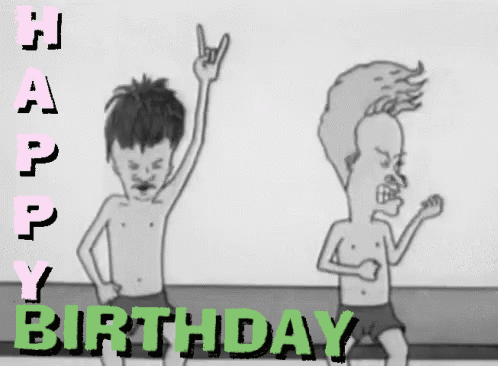 Birthday Card With Cartoon Characters
