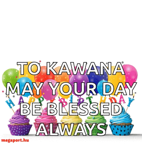 Birthday Card With Cupcakes And Balloons GIF