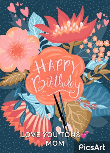 Birthday Card with Flowers