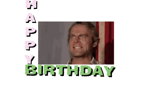 Birthday Card With Man And Happy Birthday Text
