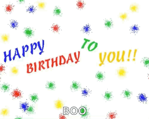 Birthday Card With Two Balloons Happy Birthday Boo