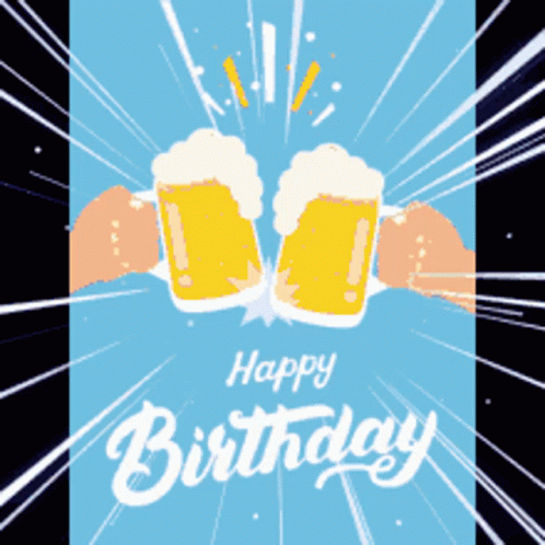 Birthday Card With Two Beer Mugs