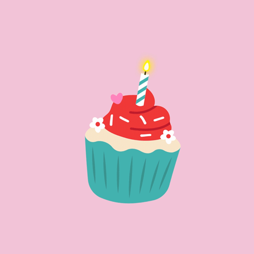 Birthday Cupcake With Candle