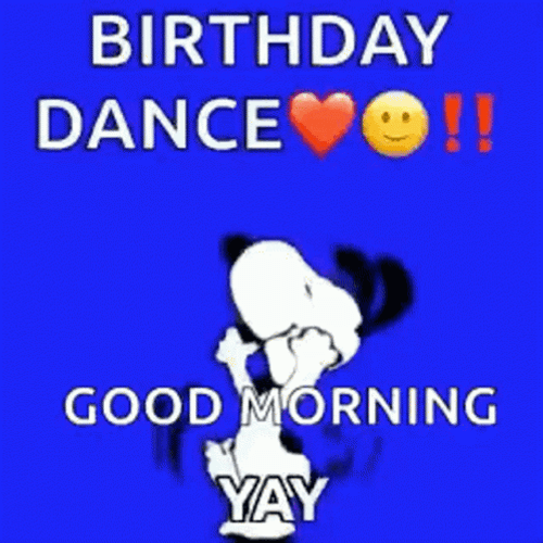 Birthday Dance Happy Snoopy Yay GIF