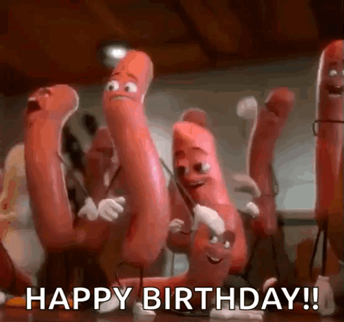 Birthday Dance Funny Sausage Party GIF