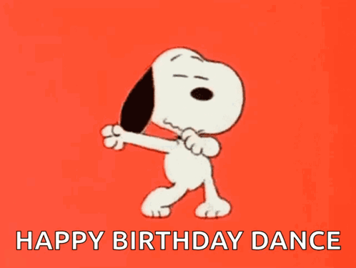 Birthday Dance Snoopy Dab GIF