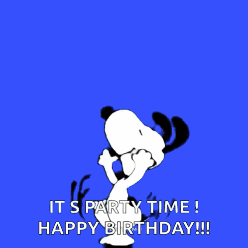 Birthday Happy Dance Snoopy Jumping Around GIF