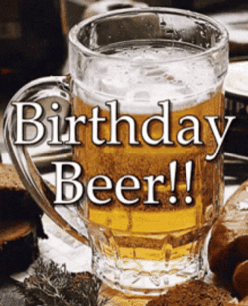 Birthday Drinking Beer GIF