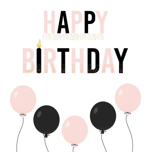 Birthday Electronic Card Balloons Greeting GIF