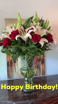 Birthday Flowers Happy Birthday Roses GIF