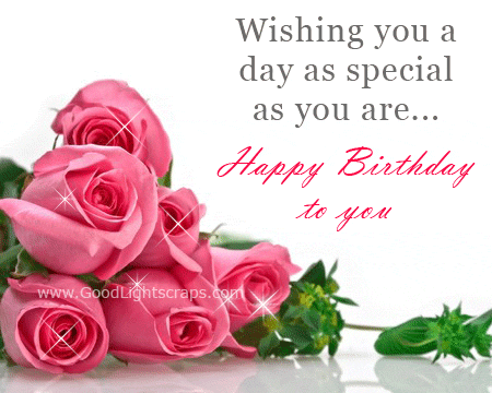 Birthday Flowers Wishing You A Special Day Roses GIF
