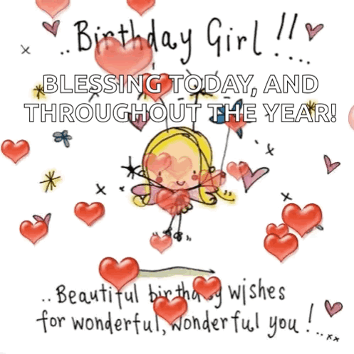 Birthday Girl Blessed Today Throughout Year