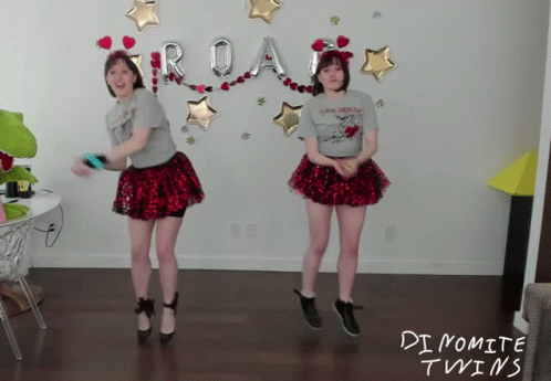 Birthday Twins Cute Dance GIF