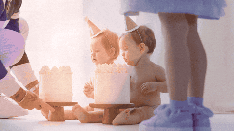 Birthday Twins Identical Birthday Cake GIF