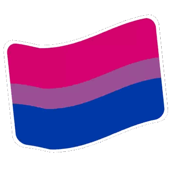 Bisexual Flag With Two Hearts