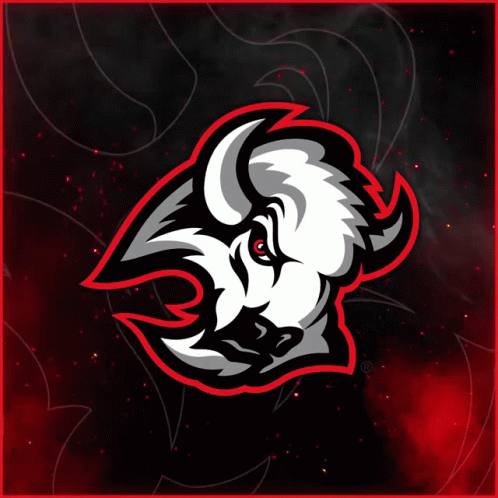 Bison Logo With Red Eyes GIF