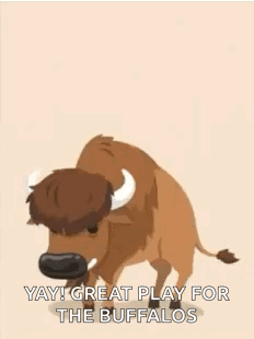 Bison Running Yay! Great Play for the Buffalos