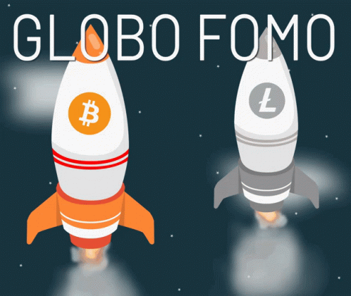 Bitcoin Rocket Globo Fomo GIF